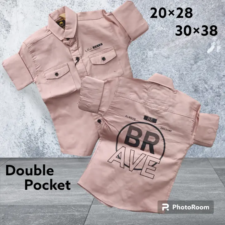 Boys plain double pocket shirts uploaded by Hasmukh creation on 8/29/2023