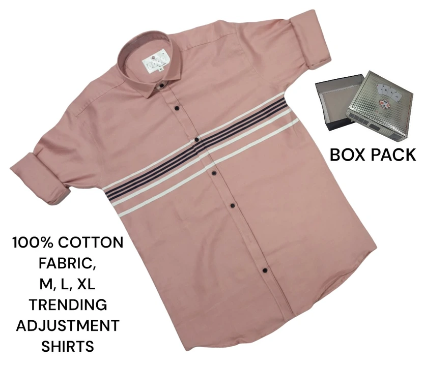 ♦️♣️1KKA♥️♠️ EXCLUSIVE BOX PACKING 100% COTTON  STRPIES SHIRTS FOR MEN uploaded by Kushal Jeans, Indore on 8/29/2023