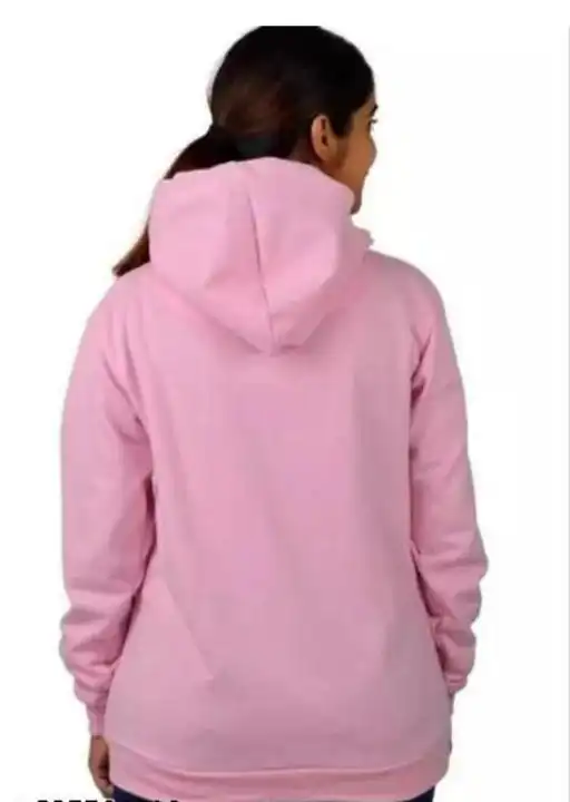 Fleece winter hoodie pink color long slv  uploaded by Aayan fashion on 8/29/2023