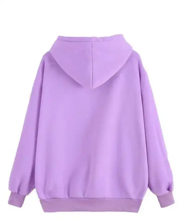 Fleece winter hoodie purple  Lilac color long slv  uploaded by Aayan fashion on 8/29/2023