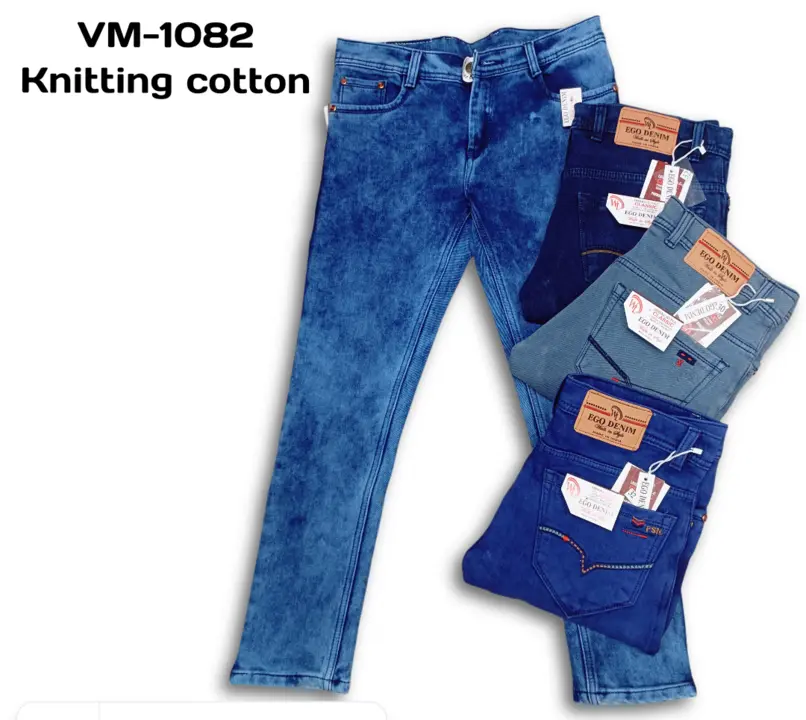 Men knitting cotton jeans  uploaded by Victory Exports on 8/29/2023