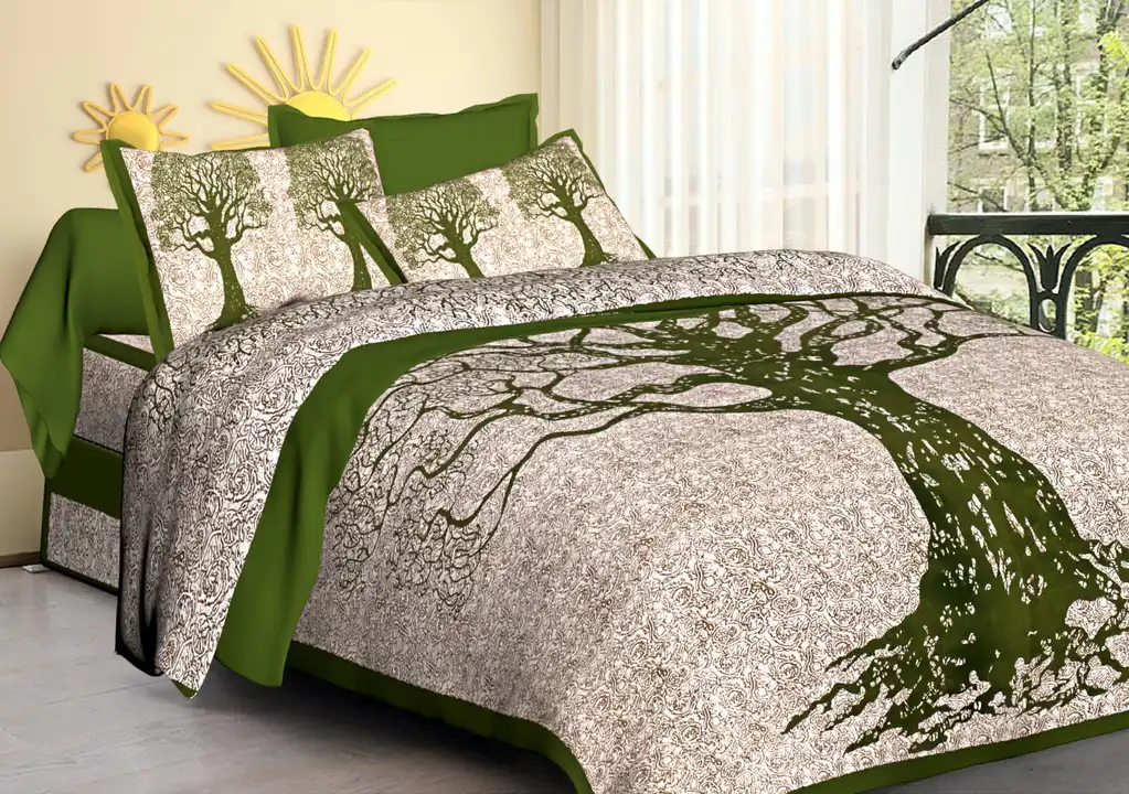 Cotton printed bed sheet  uploaded by Dev fashion on 8/29/2023