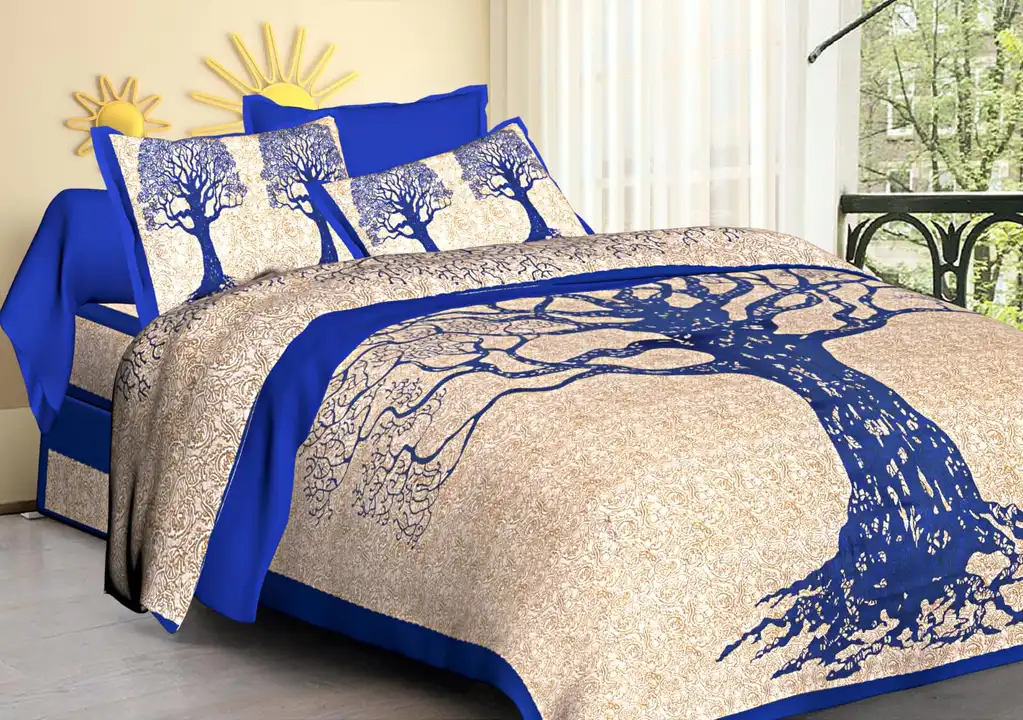 Cotton printed bed sheet  uploaded by Dev fashion on 8/29/2023
