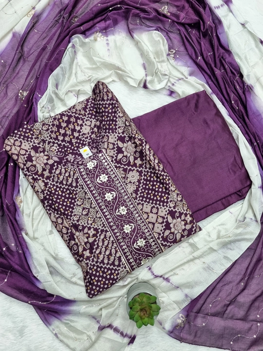 Pure Modal Chanderi Dupatta Set  uploaded by business on 8/29/2023