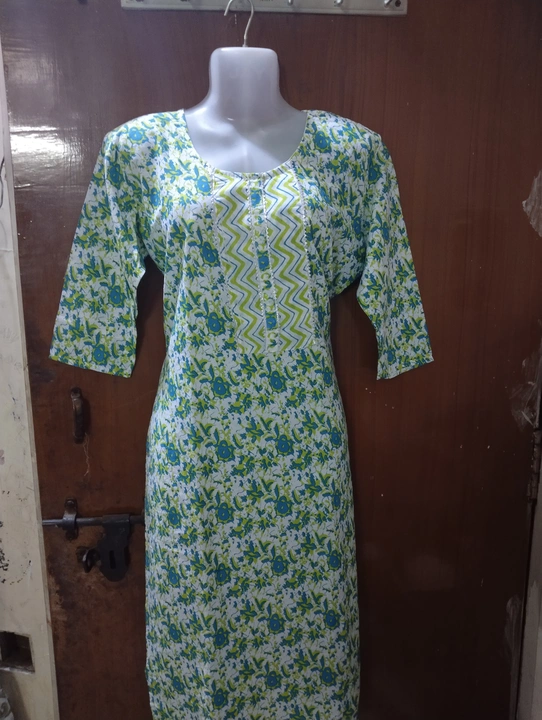 Printed cotton kurti with pant  uploaded by Sonali collection on 8/29/2023