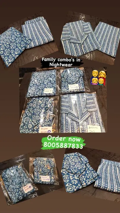 family night suit combo set uploaded by vaidehi fabtext on 8/29/2023