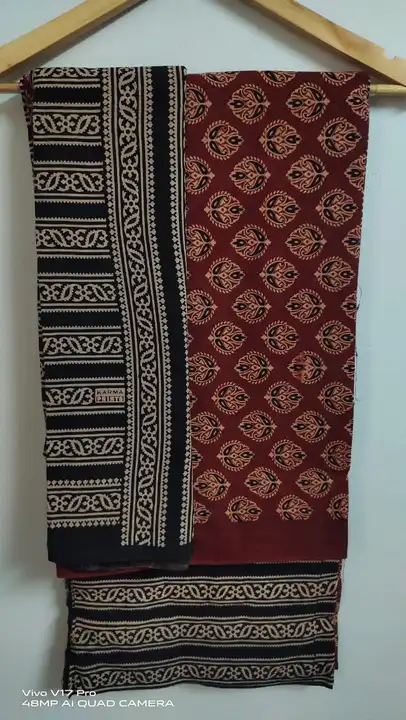Vegetable dye cotton suit piece available  uploaded by Fujel khatri on 8/29/2023