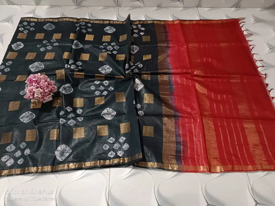 Semi tussar silk saree uploaded by WeaveMe India on 8/29/2023