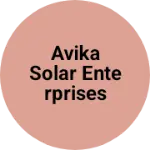 Business logo of Avika solar enterprises
