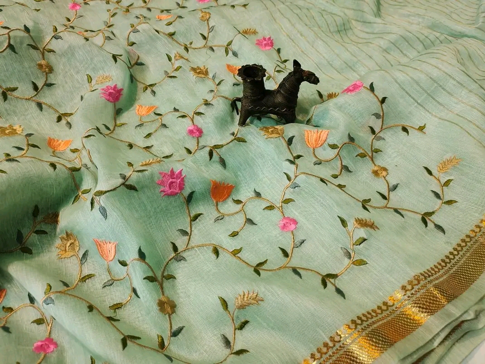 Embroidery 🪡 silk saree  uploaded by business on 8/30/2023