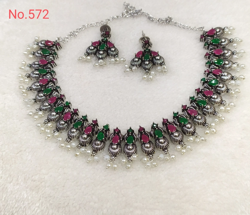 German silver necklace  uploaded by Sri Mutha jewellery on 8/30/2023