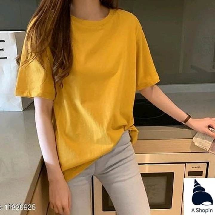 Women's cotton oversized tshirts uploaded by Ashopin on 3/20/2021