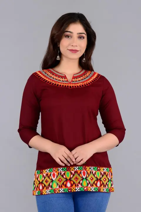 Post image Rayon embroidered top
Size : M, L, XL, XXL
Length : 26-27inch
Sleeves : 3/4th
Fabric : Rayon
Price: 125+5%GST