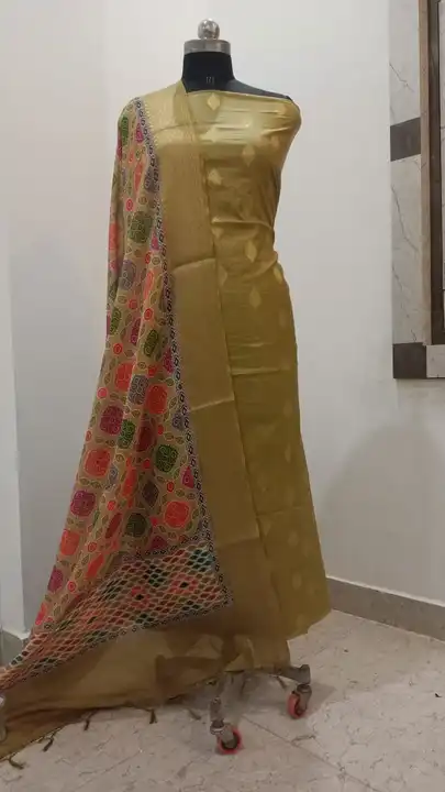 Banarasi Cotton Suit with Digital Print Dupatta uploaded by REGALIA WEAVERS ENTERPRISES on 8/30/2023