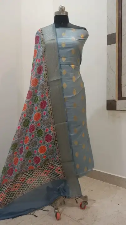 Banarasi Cotton Suit with Digital Print Dupatta uploaded by REGALIA WEAVERS ENTERPRISES on 8/30/2023