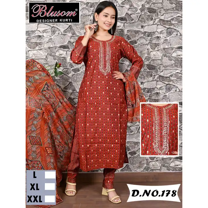 3pc kurti duppatta suit uploaded by Setia traders on 8/30/2023