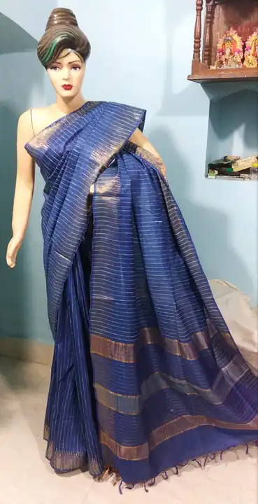 Pure katan stepale silk saree  uploaded by business on 8/30/2023