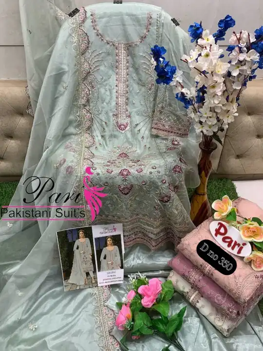 Fancy Pakistani suit with inner and Havey duptta work  uploaded by AMAN CLOTH HOUSE on 8/30/2023