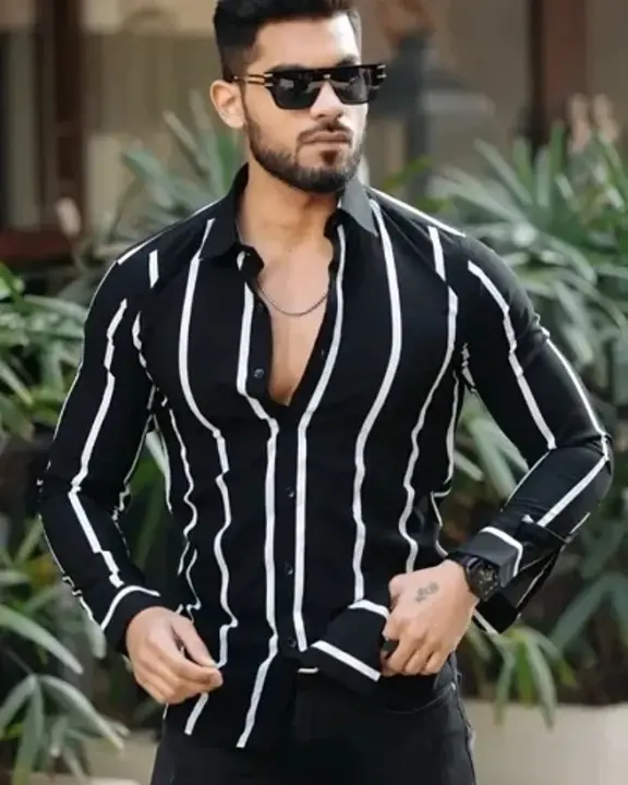 *Stylish Lycra Printed Long Sleeves Casual Shirt For Men uploaded by business on 8/30/2023