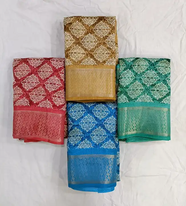 Crystal dobby border soft cotton with blouse uploaded by TEJAS SAREES on 8/31/2023
