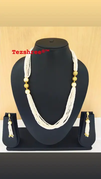 Tezshree Handmade White Pearls Beads mala Jewellery  uploaded by business on 8/31/2023
