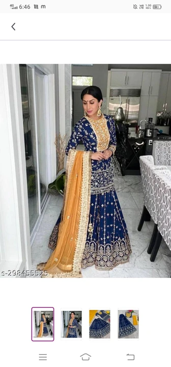 Post image I want 1 pieces of Dupatta set at a total order value of 1000. I am looking for Muje sirf yahi wala dress chaiye Jo pic mein diya h,  vocontact only Surat retailer and wholesaler, . Please send me price if you have this available.