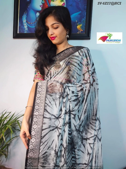Georgette saree  uploaded by business on 8/31/2023