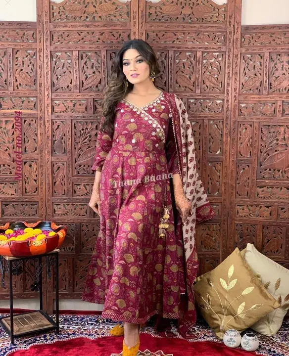 Anarkali duppatta set uploaded by Bh collection on 8/31/2023