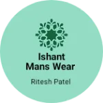 Business logo of Ishant man's wear