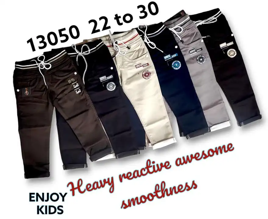 Rib reactive pants 16-30 uploaded by Shivkrupa Textile on 9/1/2023
