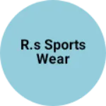Business logo of R.S sports wear