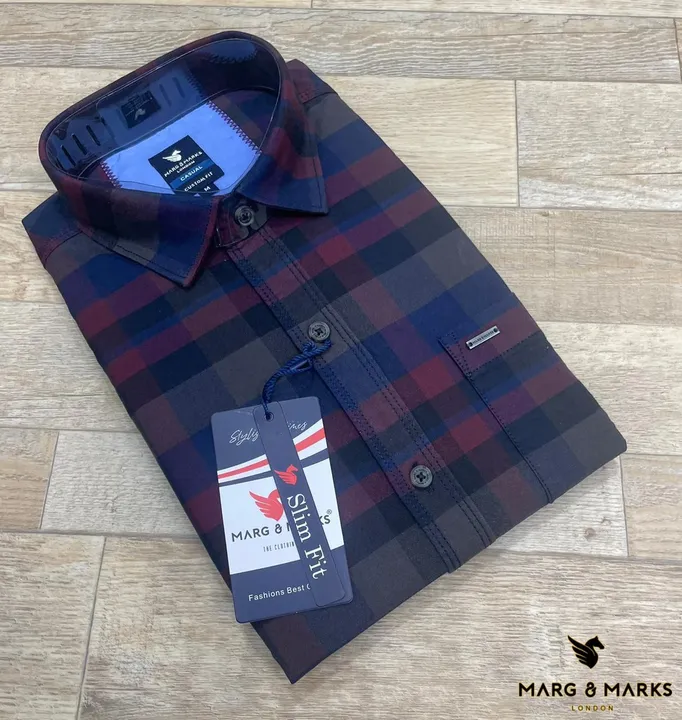 Brand - MARG & MARKS
ORIGINAL BRAND Premium Product Fabric - OXFORD CHECKS 

STYLE - FULL uploaded by business on 9/1/2023