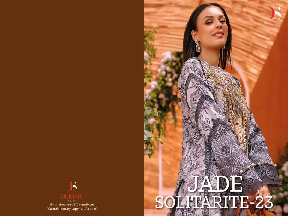 *Jade Solitaire by DEEPSY SUITS

Top -Pure cotton with heavy embroidery patch 

Bot - cotton  solid  uploaded by Ayush fashion on 9/1/2023