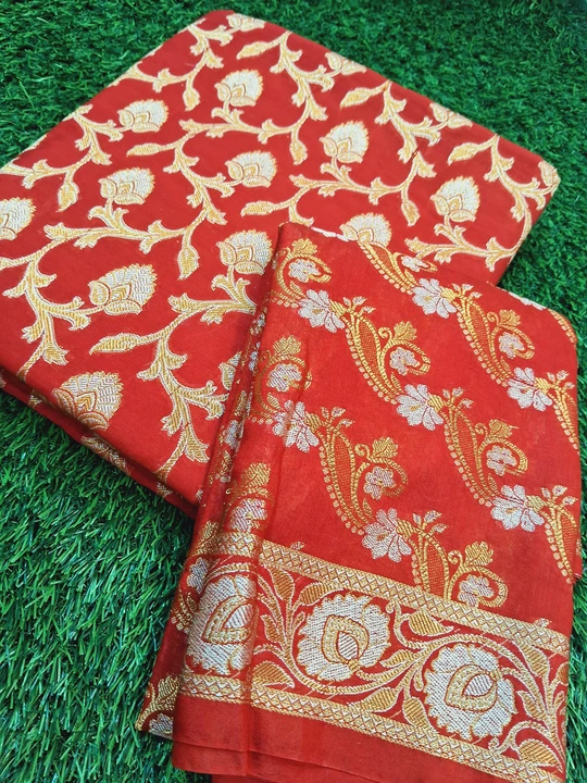 Banarasi muslin cotton suit 3 pcs set uploaded by business on 9/1/2023