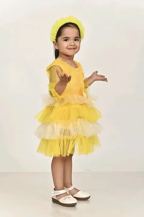 Kids girls frock- yellow colour  uploaded by ELITE FASHIONABLE LIBAAS on 9/1/2023