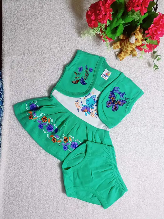 Girl Baby Coat model Frock set  441 ML uploaded by Kids Wear WA:7348977195 Bangalore  on 9/1/2023