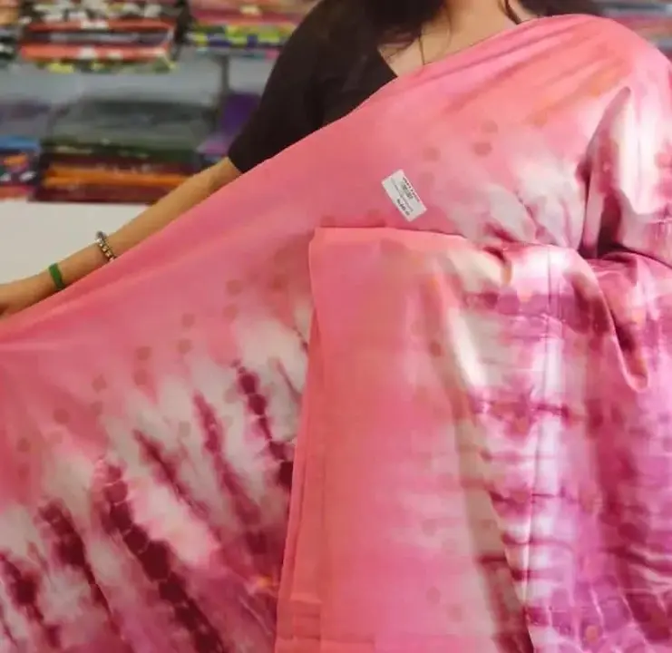 Shibori silk saree uploaded by WeaveMe India on 9/1/2023