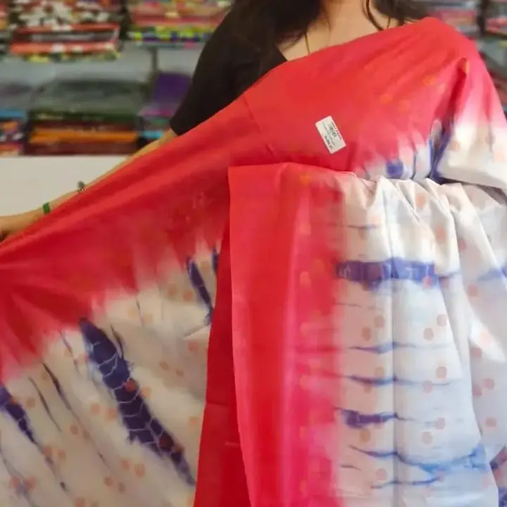 Shibori silk saree uploaded by WeaveMe India on 9/1/2023