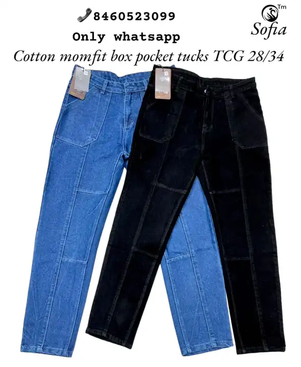 Tucks mom-fit  uploaded by SOFIA ladies jeans & tshirts on 9/1/2023
