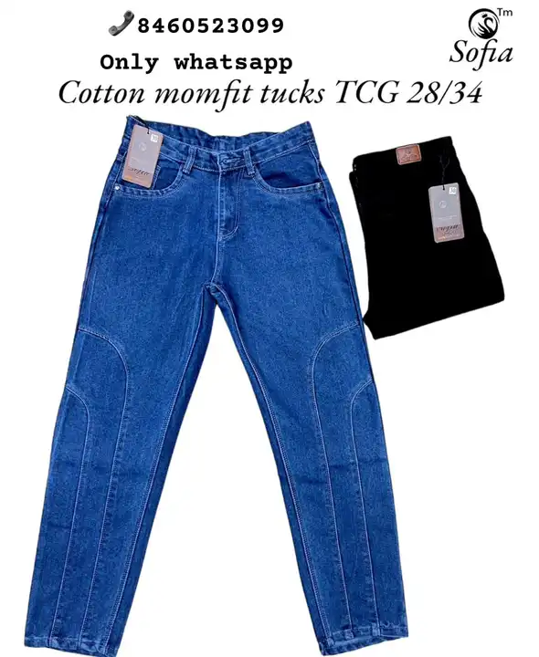 Tucks mom-fit  uploaded by SOFIA ladies jeans & tshirts on 9/1/2023