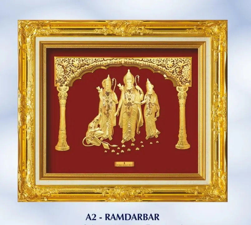 Gold leaf ram parivar uploaded by Nathu ram hazari lal rustagi jewellers on 9/1/2023