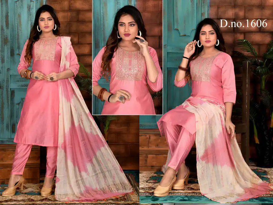 Exclusive Designer Kurta set with dupatta inChanderi Cotton silk  uploaded by business on 9/2/2023