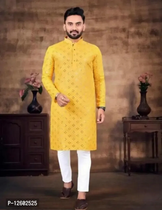 Beautiful kurta in pure cotton  with pejama  uploaded by business on 9/2/2023