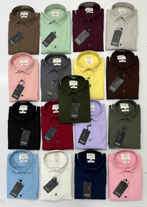 *💯% Original Branded Men’s Premium Crush Cotton Lycra Plain Full Sleeves Shirts*

Brand:*EETHMAN®️[ uploaded by business on 9/2/2023