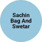 Business logo of Sachin bag and swetar centre