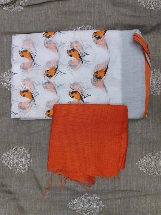 Soft linen cotton sarees uploaded by business on 9/2/2023