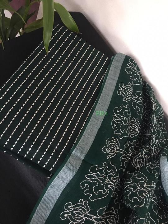 Semi linen dress materials  uploaded by Zafreen Handloom  on 3/20/2021