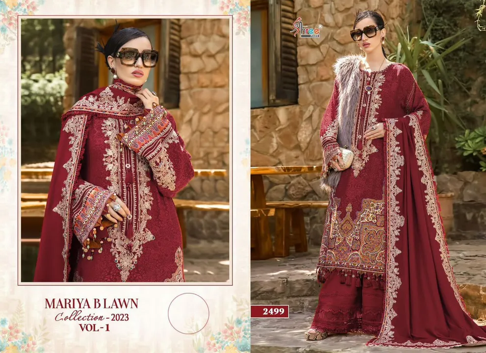 MARIYA B LAWN COLLECTION. 23
Vol-1 HIT

Top pure cotton print with exclusive embroidery uploaded by business on 9/2/2023