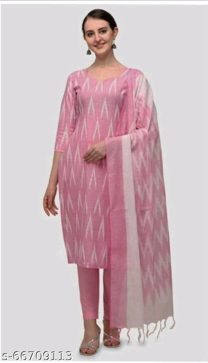Cotton ikkat suits uploaded by WeaveMe India on 9/2/2023