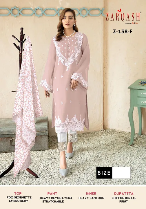 *ZARQASH®️ READYMADE Collection*

*D.no :- Z 138 ( 6 colour )* uploaded by Ayush fashion on 9/2/2023
